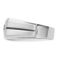 IBGoodman 14k White Gold w/ Black Rhodium Satin Men's Ring Mounting