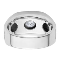 IBGoodman 14k White Gold w/ Black Rhodium Satin Men's Ring Mounting