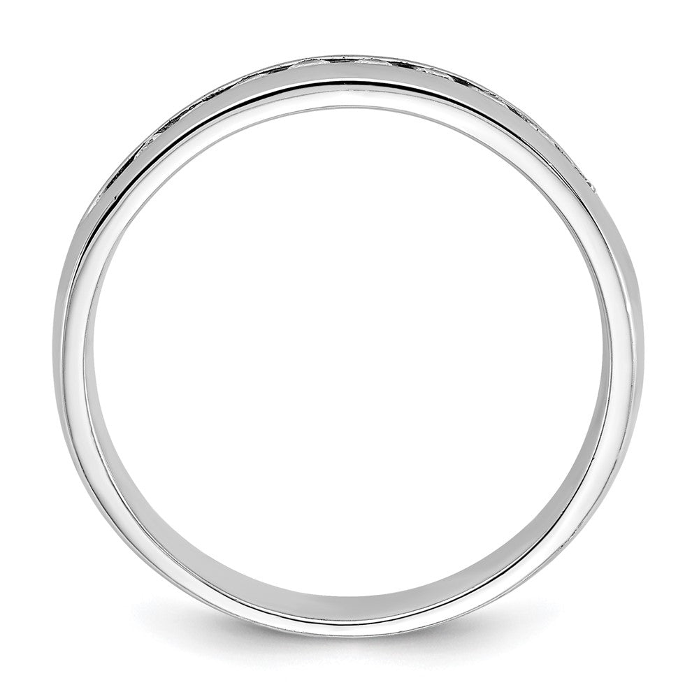 14k White Gold 1/4 ct Lab Grown Diamond VS/SI+ G+ 9 Stone Comp Men's Ring
