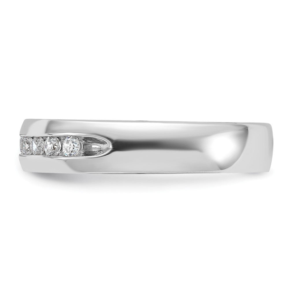 14k White Gold 1/4 ct Lab Grown Diamond VS/SI+ G+ 9 Stone Comp Men's Ring