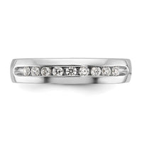14k White Gold 1/4 ct Lab Grown Diamond VS/SI+ G+ 9 Stone Comp Men's Ring