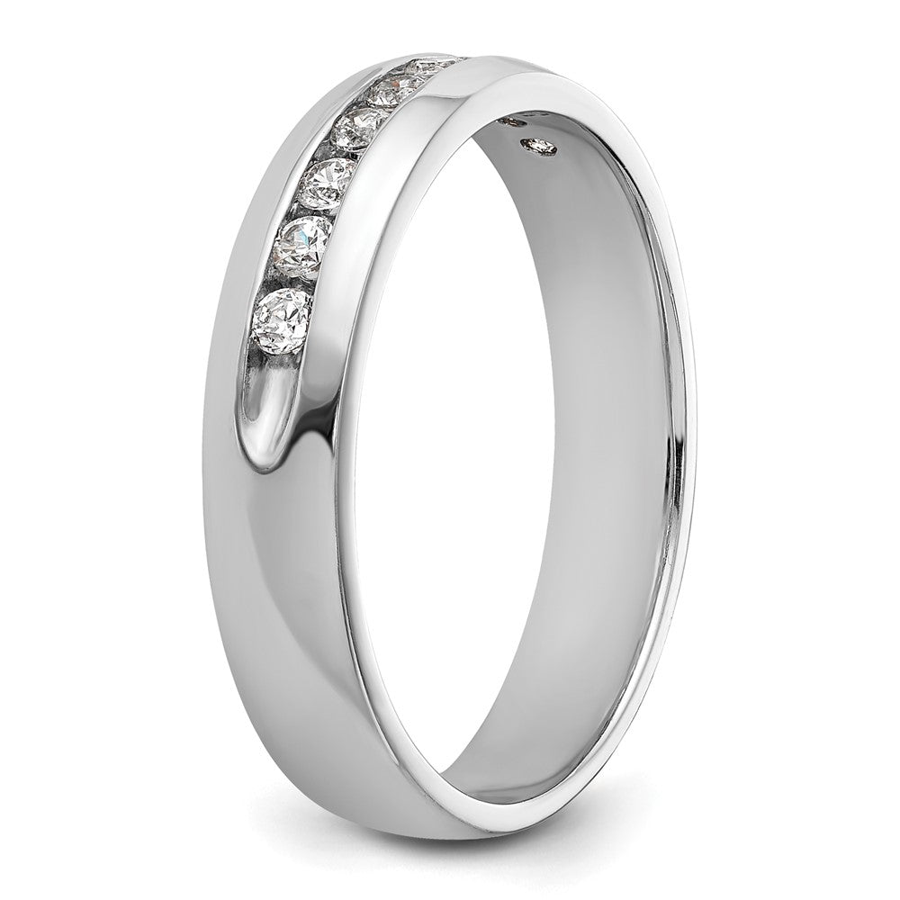 14k White Gold 1/4 ct Lab Grown Diamond VS/SI+ G+ 9 Stone Comp Men's Ring