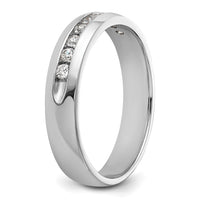 14k White Gold 1/4 ct Lab Grown Diamond VS/SI+ G+ 9 Stone Comp Men's Ring