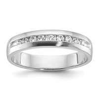 14k White Gold 1/4 ct Lab Grown Diamond VS/SI+ G+ 9 Stone Comp Men's Ring