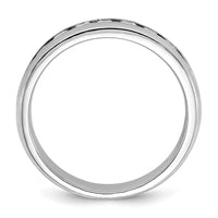 14k White Gold 1/2 ct Lab Grown Diamond VS/SI+ G+ 9 Stone Comp Men's Ring