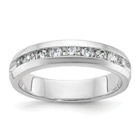 14k White Gold 1/2 ct Lab Grown Diamond VS/SI+ G+ 9 Stone Comp Men's Ring