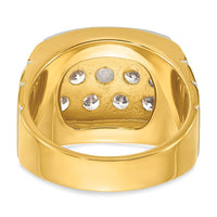14k w/ White Rhodium 1 7/8 ct Lab Grown Dia VS/SI+ G+ Men's Cluster Ring