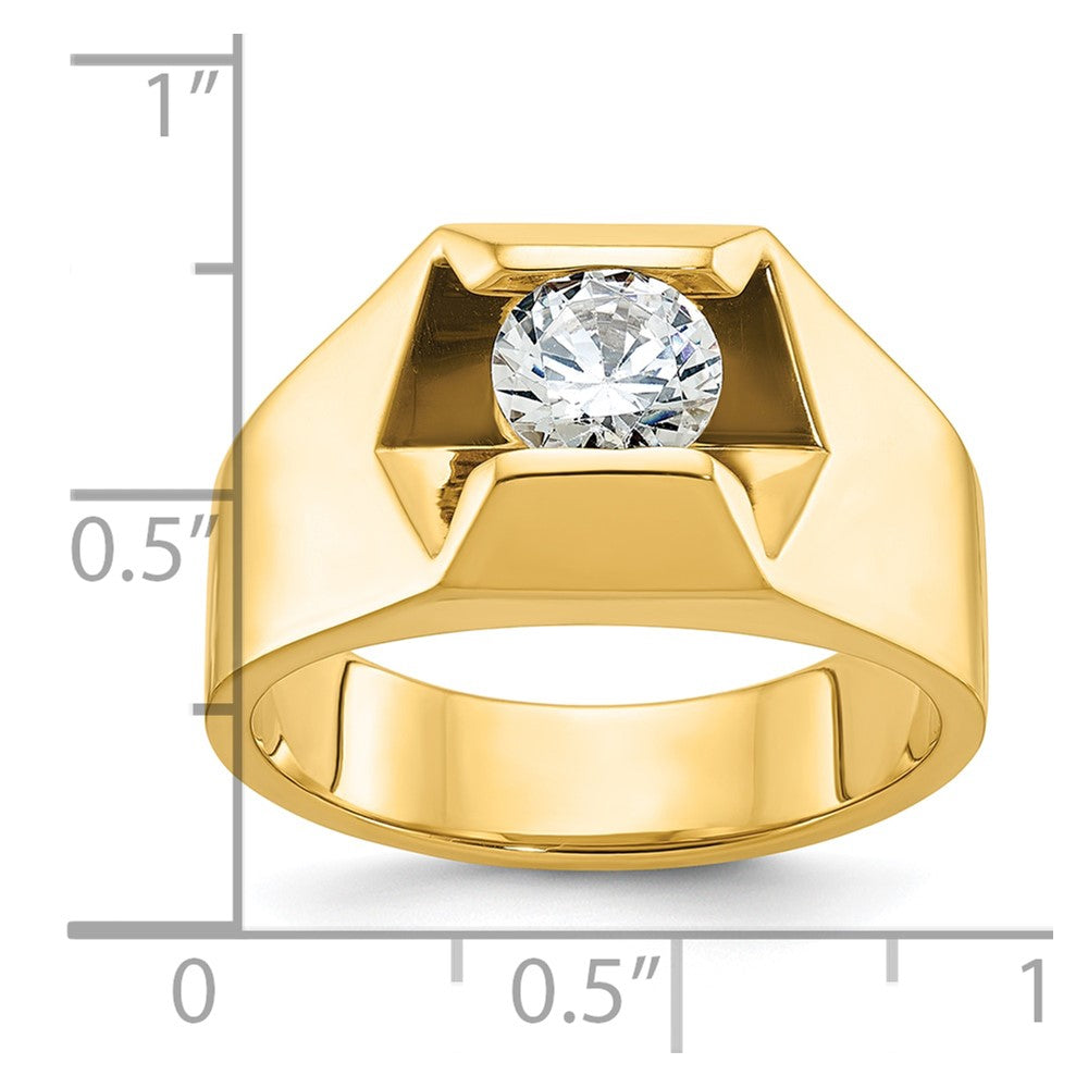 IBGoodman 14k 1 ct Lab Grown Diamond VS/SI+ G+ Complete Men's Ring