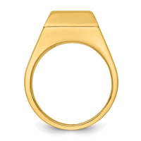14k Polished 8.3 mm Diamond Center Men's Ring Mounting