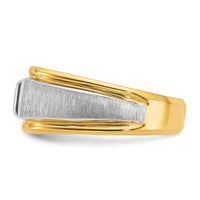 14k Two-tone 1/4 ct Lab Grown Diamond VS/SI+ G+ Complete Men's Ring