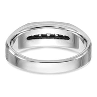 14k White Gold 1/4 ct Lab Grown Diamond VS/SI+ G+ Comp 5 Stone Men's Ring