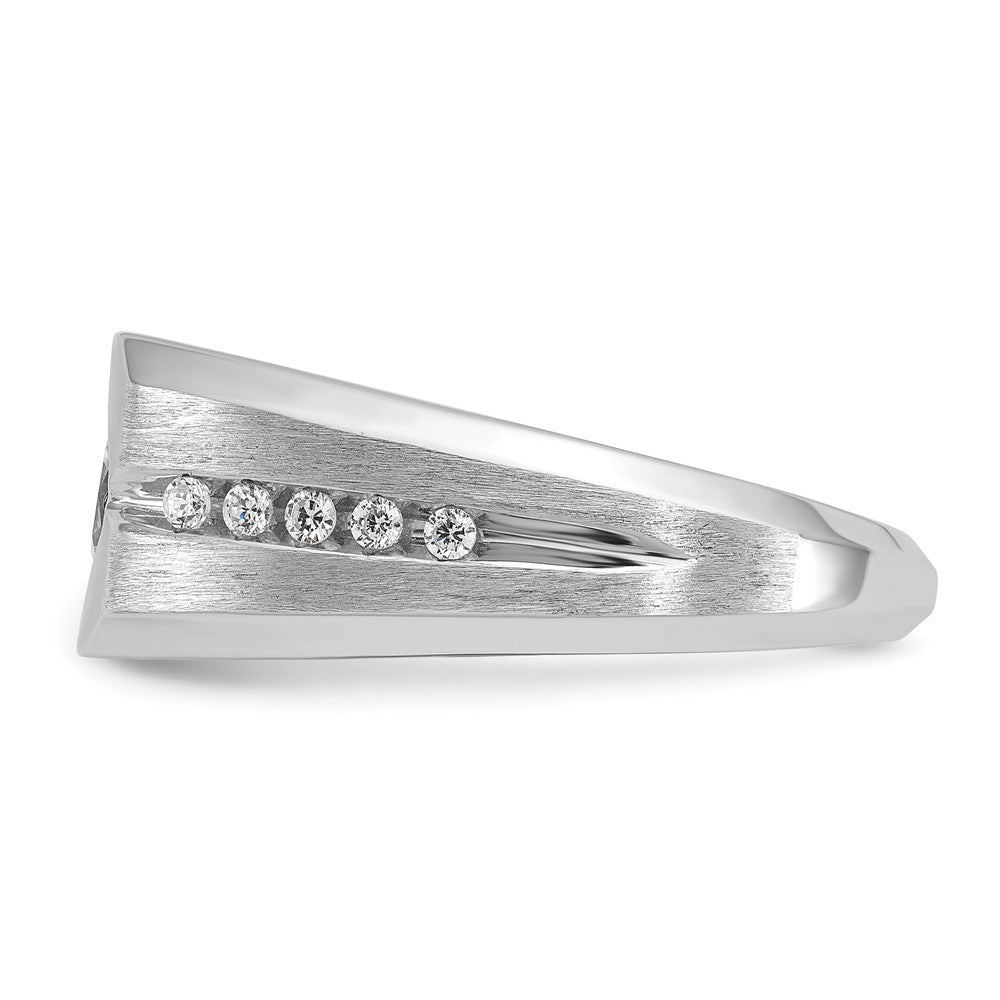 14k White Gold 1 1/5 ct Lab Grown Diamond VS/SI+ G+ Complete Men's Ring