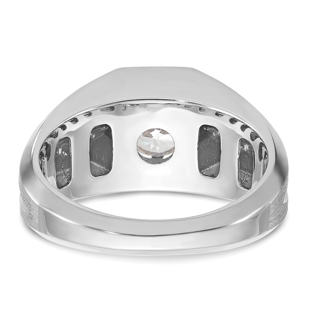 14k White Gold 1 1/5 ct Lab Grown Diamond VS/SI+ G+ Complete Men's Ring