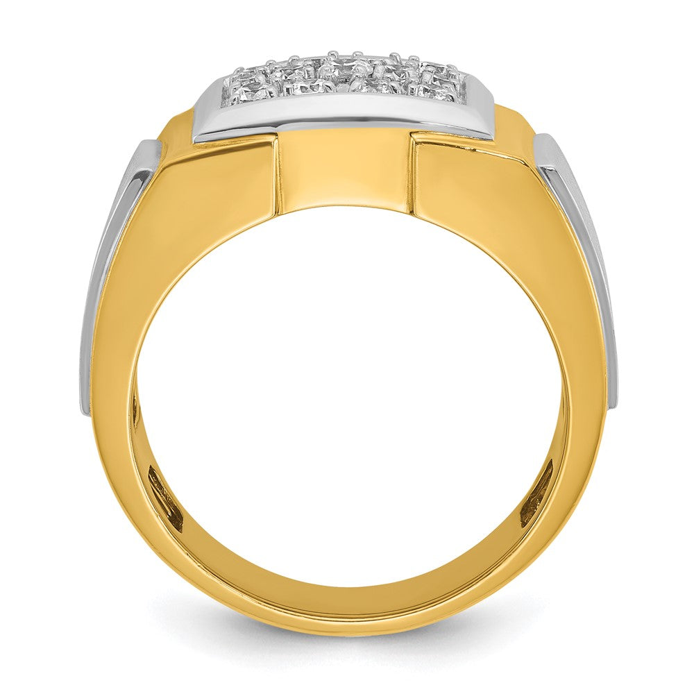 14k w/ White Rhodium 1/2 ct Lab Grown Diamond VS/SI+ G+ Cluster Ring