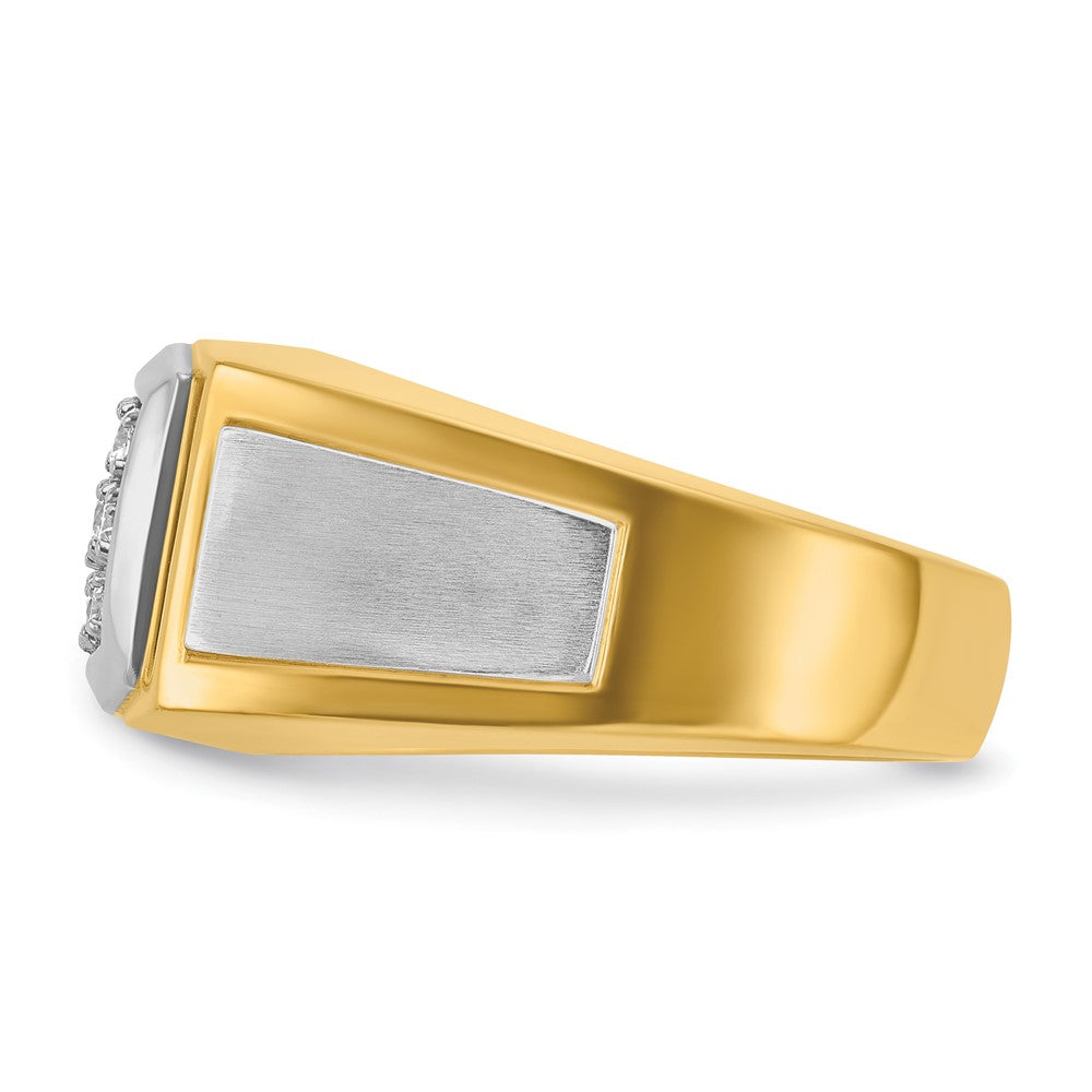 14k w/ White Rhodium 1/2 ct Lab Grown Diamond VS/SI+ G+ Cluster Ring