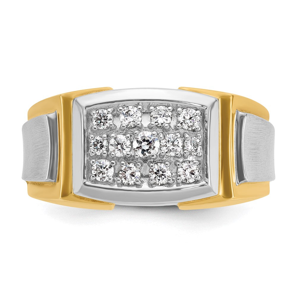 14k w/ White Rhodium 1/2 ct Lab Grown Diamond VS/SI+ G+ Cluster Ring