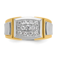 14k w/ White Rhodium 1/2 ct Lab Grown Diamond VS/SI+ G+ Cluster Ring