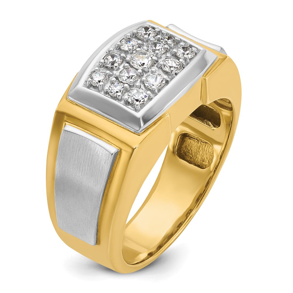 14k w/ White Rhodium 1/2 ct Lab Grown Diamond VS/SI+ G+ Cluster Ring