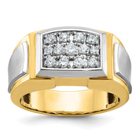 14k w/ White Rhodium 1/2 ct Lab Grown Diamond VS/SI+ G+ Cluster Ring