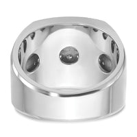 14k White Gold 1 5/8 ct Lab Grown Diamond VS/SI+ G+ 4 Row Men's Ring