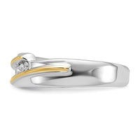 IBGoodman 14k Two-tone Polished Men's 5 Stone Ring Mounting