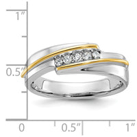 IBGoodman 14k Two-tone Polished Men's 5 Stone Ring Mounting