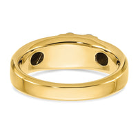 14k Two-tone 1/6 ct Lab Grown Diamond VS/SI+ G+ Comp Polished Men's Ring