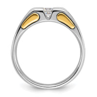 14k Two-tone 1/2 ct Lab Grown Diamond VS/SI+ G+ Complete Men's Ring