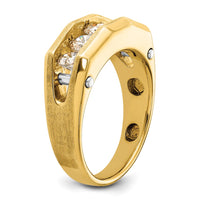 IBGoodman 14k Two-tone Five Stone Polished/Satin Men's Ring Mounting