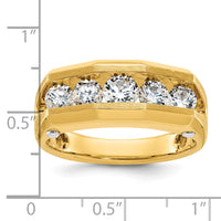 IBGoodman 14k Two-tone Five Stone Polished/Satin Men's Ring Mounting