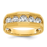 IBGoodman 14k Two-tone Five Stone Polished/Satin Men's Ring Mounting