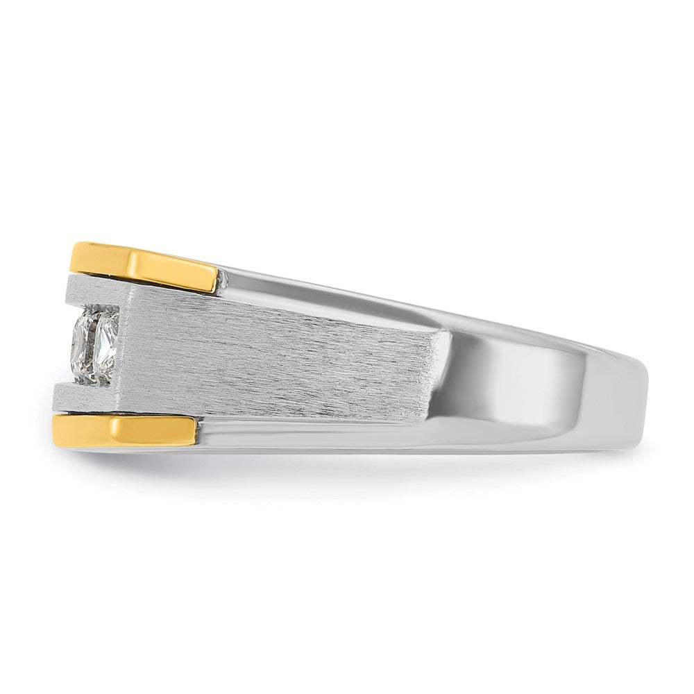 14k Two-tone 1 ct Lab Grown Diamond VS/SI+ G+ Complete Men's Ring