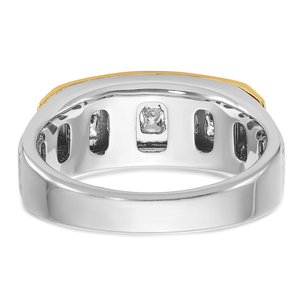 14k Two-tone 1 ct Lab Grown Diamond VS/SI+ G+ Complete Men's Ring