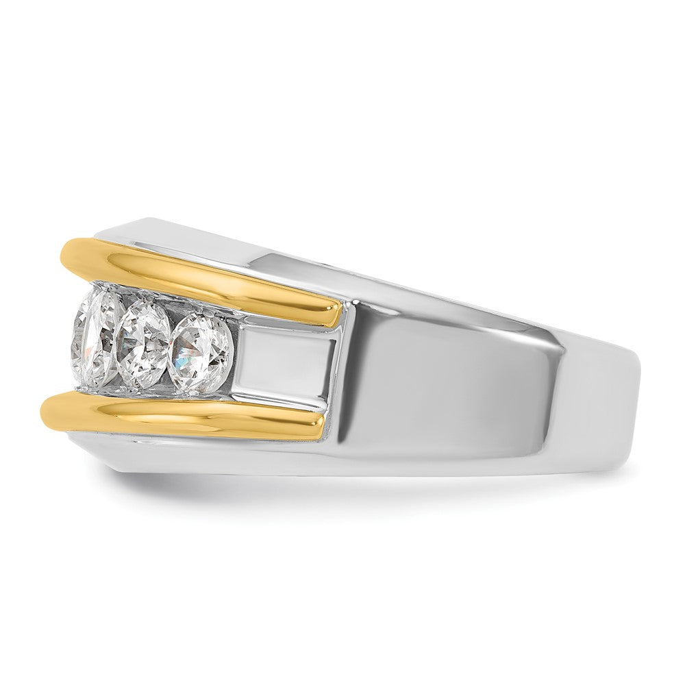 14k Two-tone 2 ct Lab Grown Diamond VS/SI+ G+ Complete Men's Ring