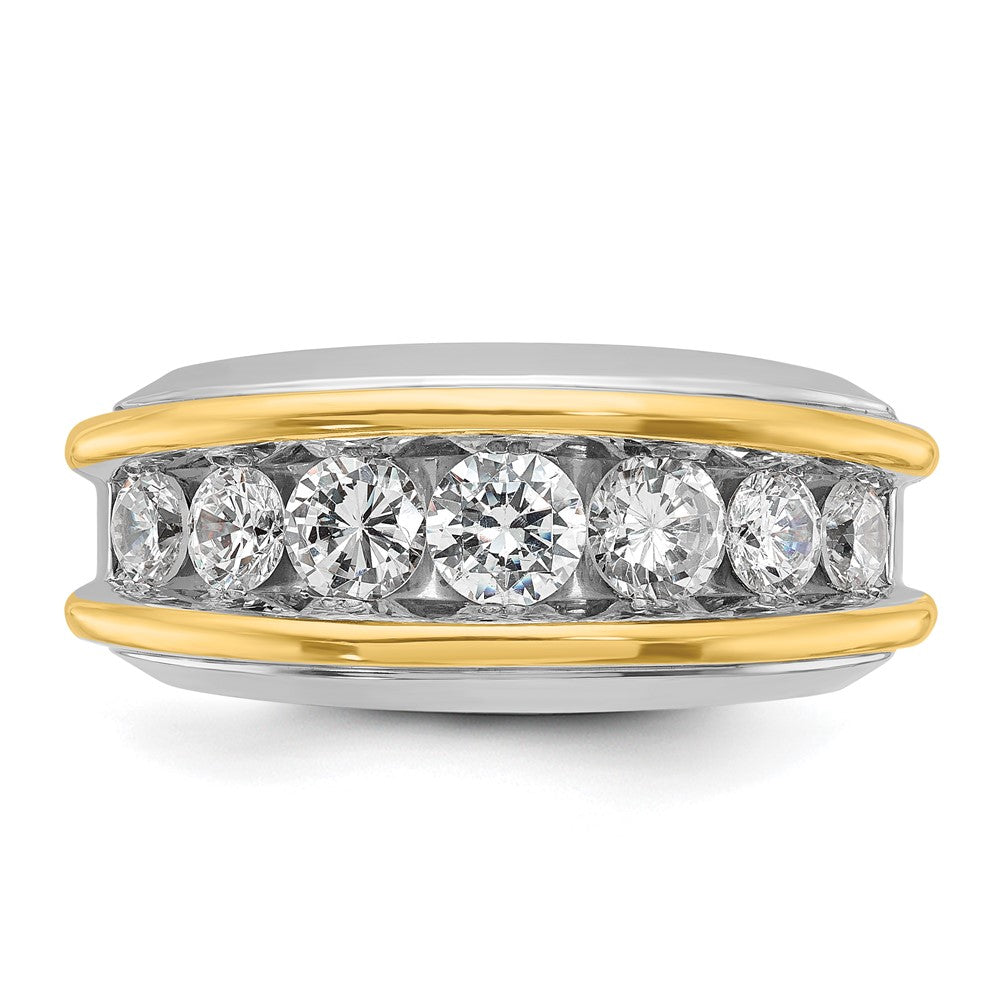 14k Two-tone 2 ct Lab Grown Diamond VS/SI+ G+ Complete Men's Ring