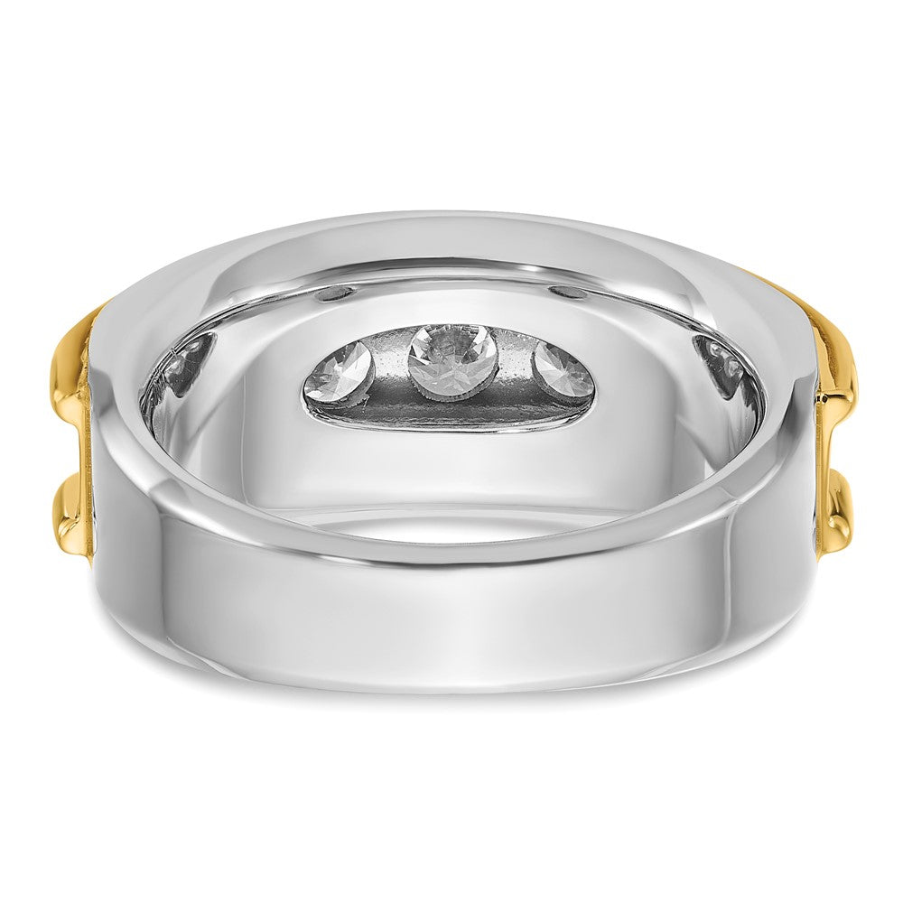 14k Two-tone 2 ct Lab Grown Diamond VS/SI+ G+ Complete Men's Ring