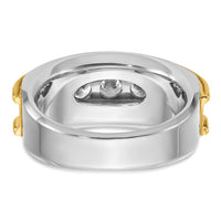 14k Two-tone 2 ct Lab Grown Diamond VS/SI+ G+ Complete Men's Ring