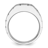 IBGoodman 14k White Gold Polished & Satin Men's Ring Mounting