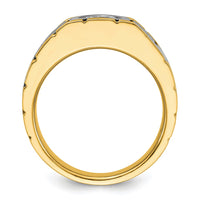 14k Two-tone 1 ct Lab Grown Diamond VS+ F+ Complete Men's Ring