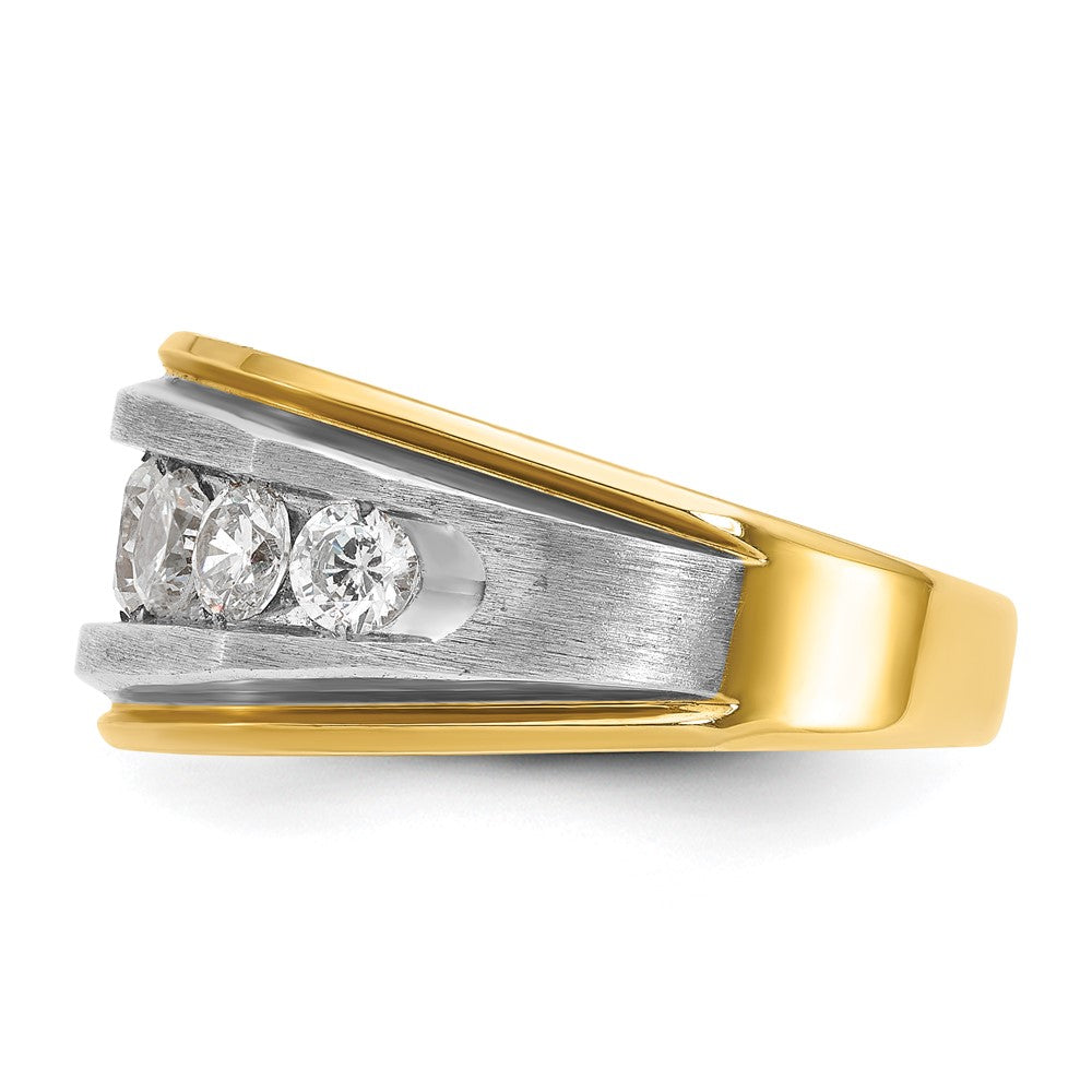 14k w/ White Rhodium 2 ct Lab Grown Diamond VS/SI+ G+ Comp Men's Ring