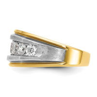 14k w/ White Rhodium 2 ct Lab Grown Diamond VS/SI+ G+ Comp Men's Ring