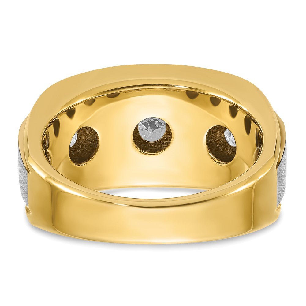 14k w/ White Rhodium 2 ct Lab Grown Diamond VS/SI+ G+ Comp Men's Ring