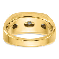 14k Two-tone 1/2 ct Lab Grown Diamond VS/SI+ G+ 5 Stone Comp Men's Ring