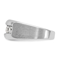 14k White Gold 1 ct Lab Grown Diamond VS/SI+ G+ 5 Stone Comp Men's Ring