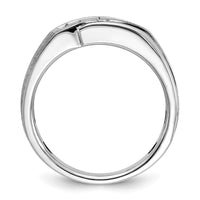 14k White Gold w/ Black RH 1/4ct Lab Grown Diamond VS/SI+ G+ Men's Ring
