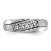 14k White Gold w/ Black RH 1/4ct Lab Grown Diamond VS/SI+ G+ Men's Ring