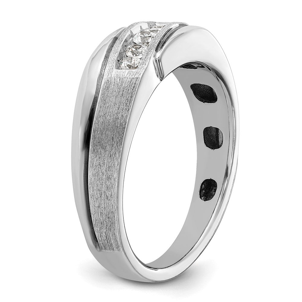 14k White Gold w/ Black RH 1/4ct Lab Grown Diamond VS/SI+ G+ Men's Ring
