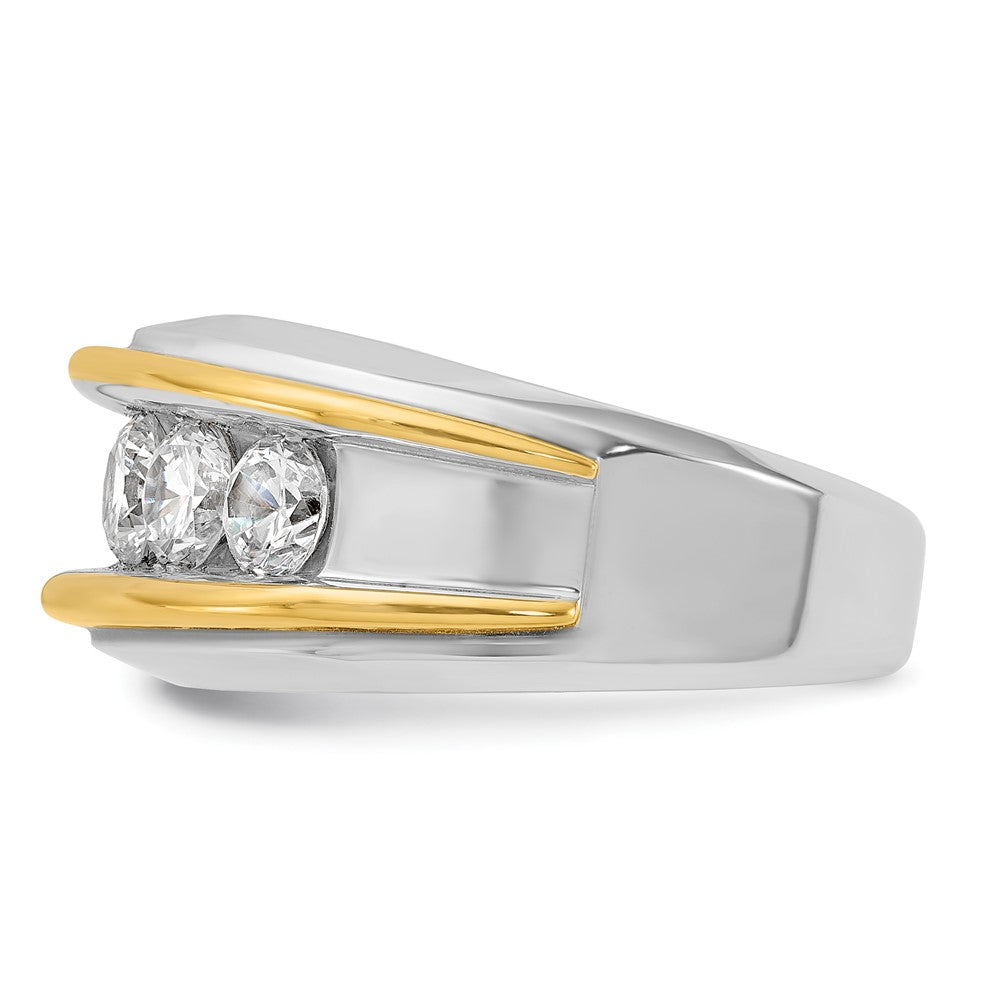 14k Two-tone 2 ct Lab Grown Diamond VS/SI+ G+ Complete Men's Ring