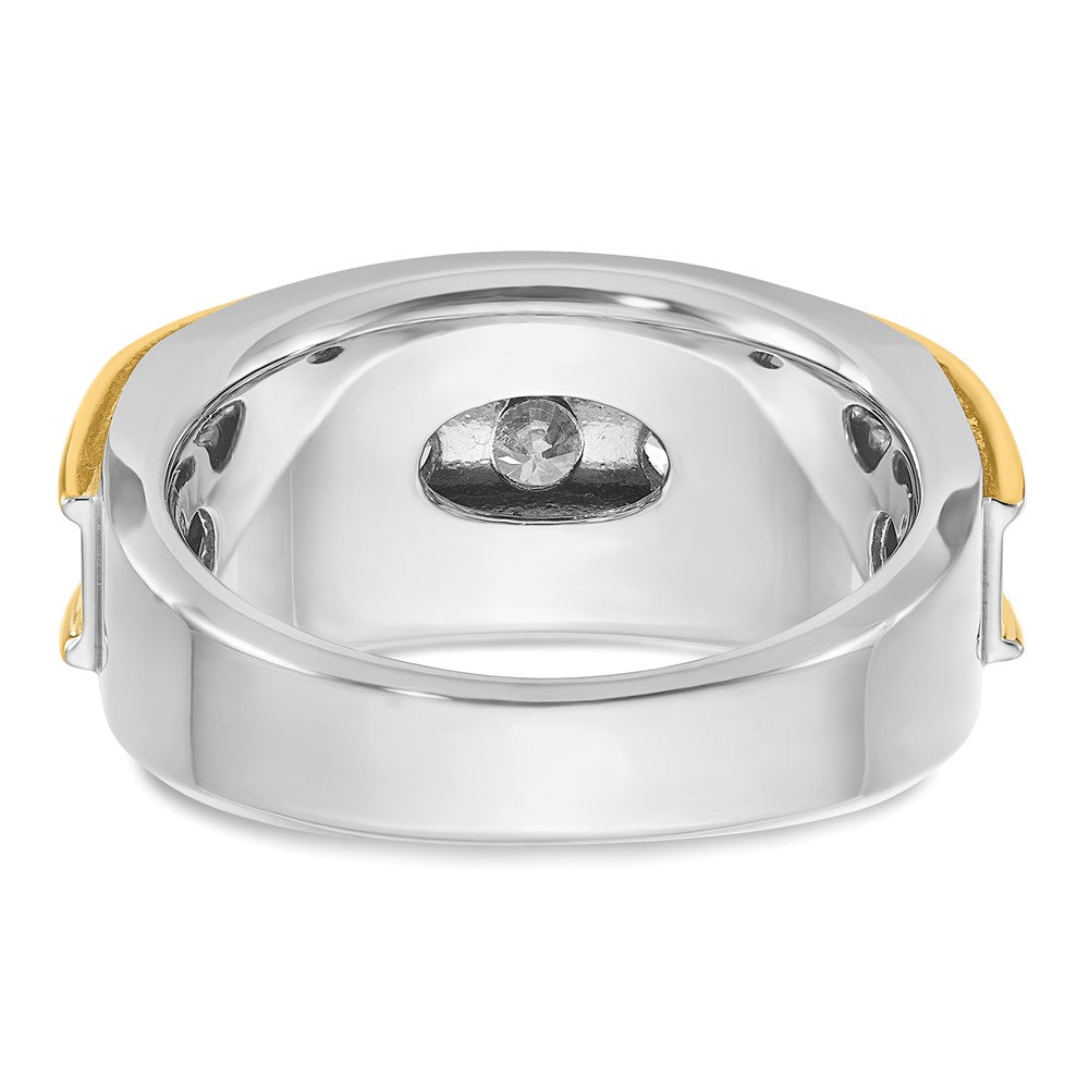 14k Two-tone 2 ct Lab Grown Diamond VS/SI+ G+ Complete Men's Ring