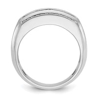 10k White Gold 1 7/8 ct Lab Grown Diamond VS/SI+ G+ 3 Row Men's Ring